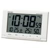 Clock Table Clock White Body X X Alarm Clock Radio Digital Calendar Temperature Humidity Display SQ789W Size 9.1 14.8 4.7cm