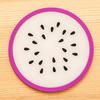 Jelly Color Fruit Shape Coasters Creative Skid Insulation Silica Gel Cup Mat