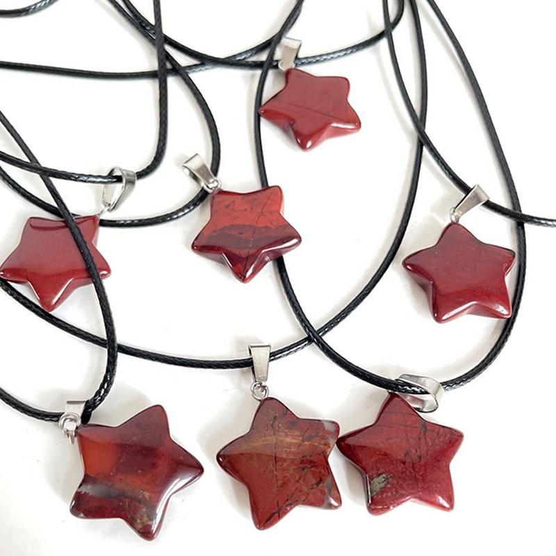 Модное ожерелье с подвеской в виде звезды из цветного камня, креативная универсальная ключичная цепочка-пентаграмма для женщин, праздничное ювелирное украшение, подарок