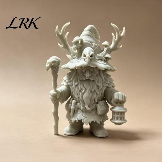 Белая Заготовка Плесень Украшение Гном Волшебник Фигурка, 3D Печатная Фэнтези Маг Статуэтка, Лесной Колдун Декор Модель без заусенцев для Настольной Полки, Пасха