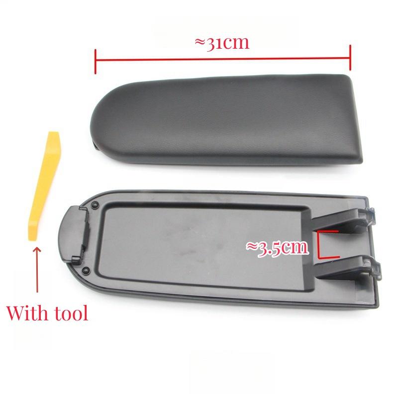 For Vw Jetta Golf Mk4 Bora Beetle Passat B5 Vw Polo 6R Leather Car Armrest Car Center Console Armrest Cover Lid 1PC with Tool