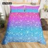 Rainbow Gradient Duvet Cover Set Queen Size Rainbow for Kids Girls Cute Style Bedding Set Polyester Single King Twin Quilt Cover