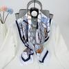 Хит продаж леопардовый принт 90см атласный шелковый шарф квадратный платок головной платок женский трендовый шаль шарф