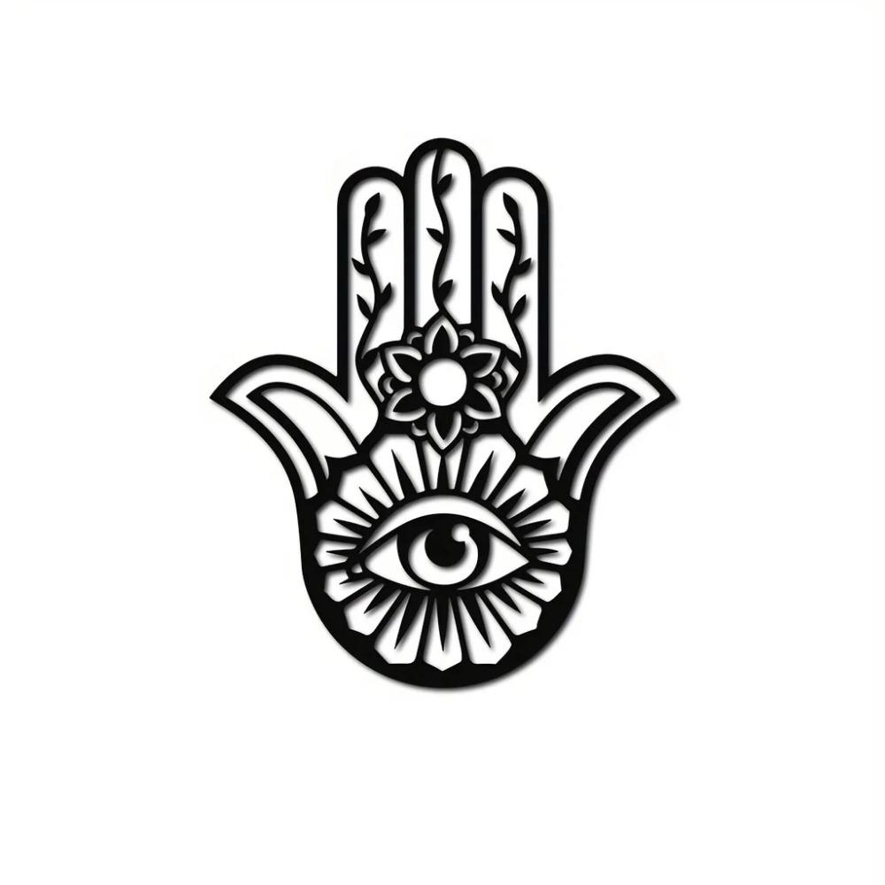 1pc Metal Evil Eye Art Wall Decor - Bohemian & Gothic Metal Wall Hanging - Unique Third Eye Design - Stylish Wall Art for Home