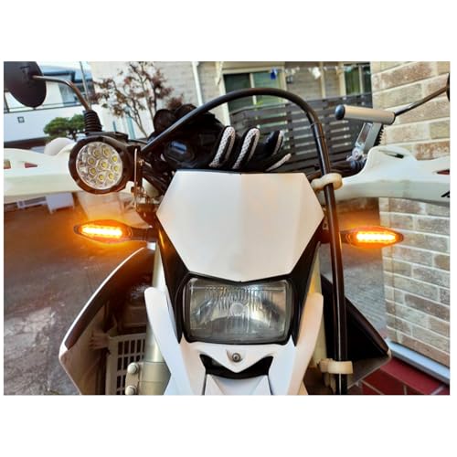 Указатели поворота с E-маркировкой, соответствующие требованиям техосмотра, комплект из 4 универсальных 6-светодиодных указателей поворота высокой яркости для мотоциклов 12 В (Дым, Режим