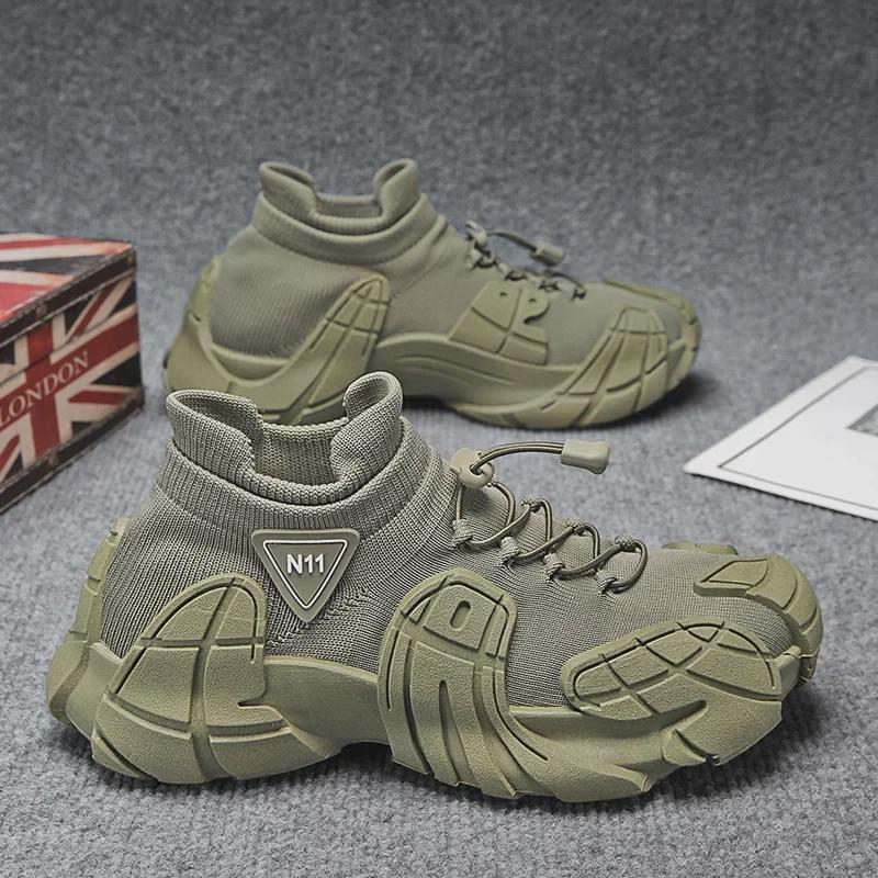 Мужская летняя сетчатая спортивная обувь 2025 года — дышащие кроссовки в стиле меха