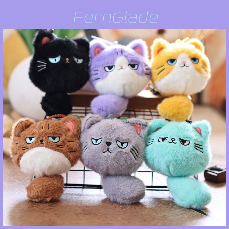 Плюшевый брелок для кошки, игрушка из супермягкого короткого плюша для детей и коллекционеров