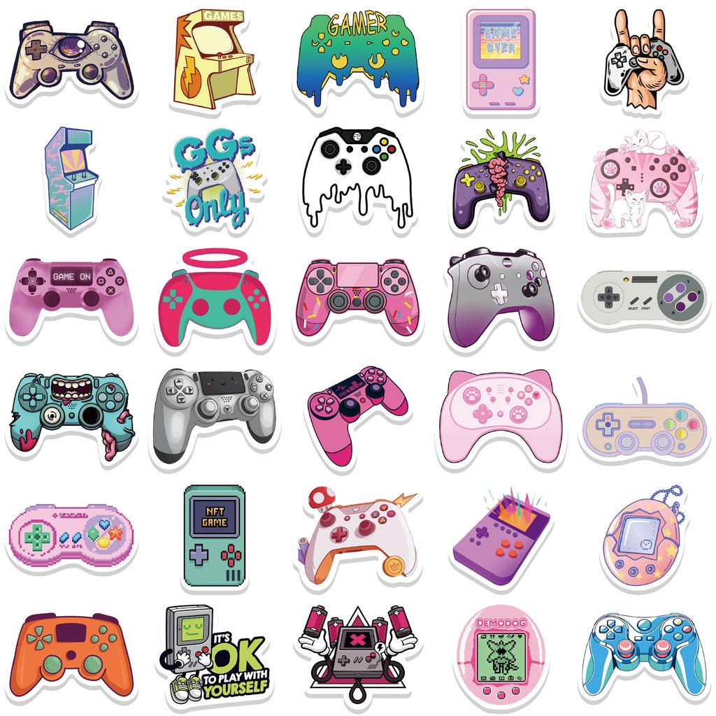 60 Color Gamepads Graffiti Stickers Suitcase Guitar Notebook DIY Waterproof Stickers