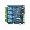 Модуль реле Modbus RTU с питанием 7-24 В, четырехканальный, RS232/TTL UART, 4 входа
