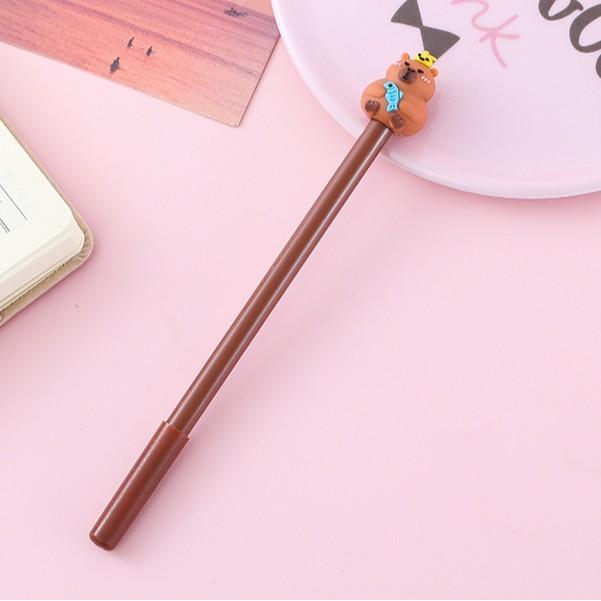 1 Piece Cute Creative Kapibala Gel Pen Cartoon Kawaii Stationery Office School Supplies Sweet Pretty Lovely Cartoon
