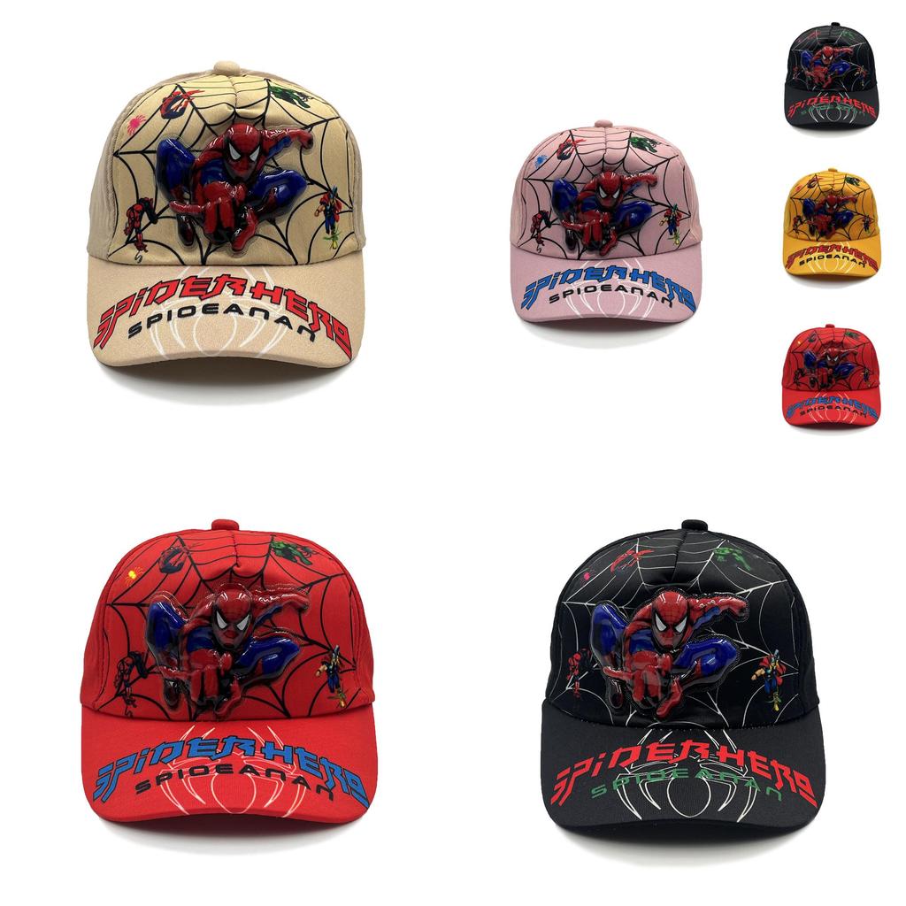 Childrens Cartoon Spider Man Pattern Baseball Cap With Short Brim For Summer Indoor Outdoor Kids