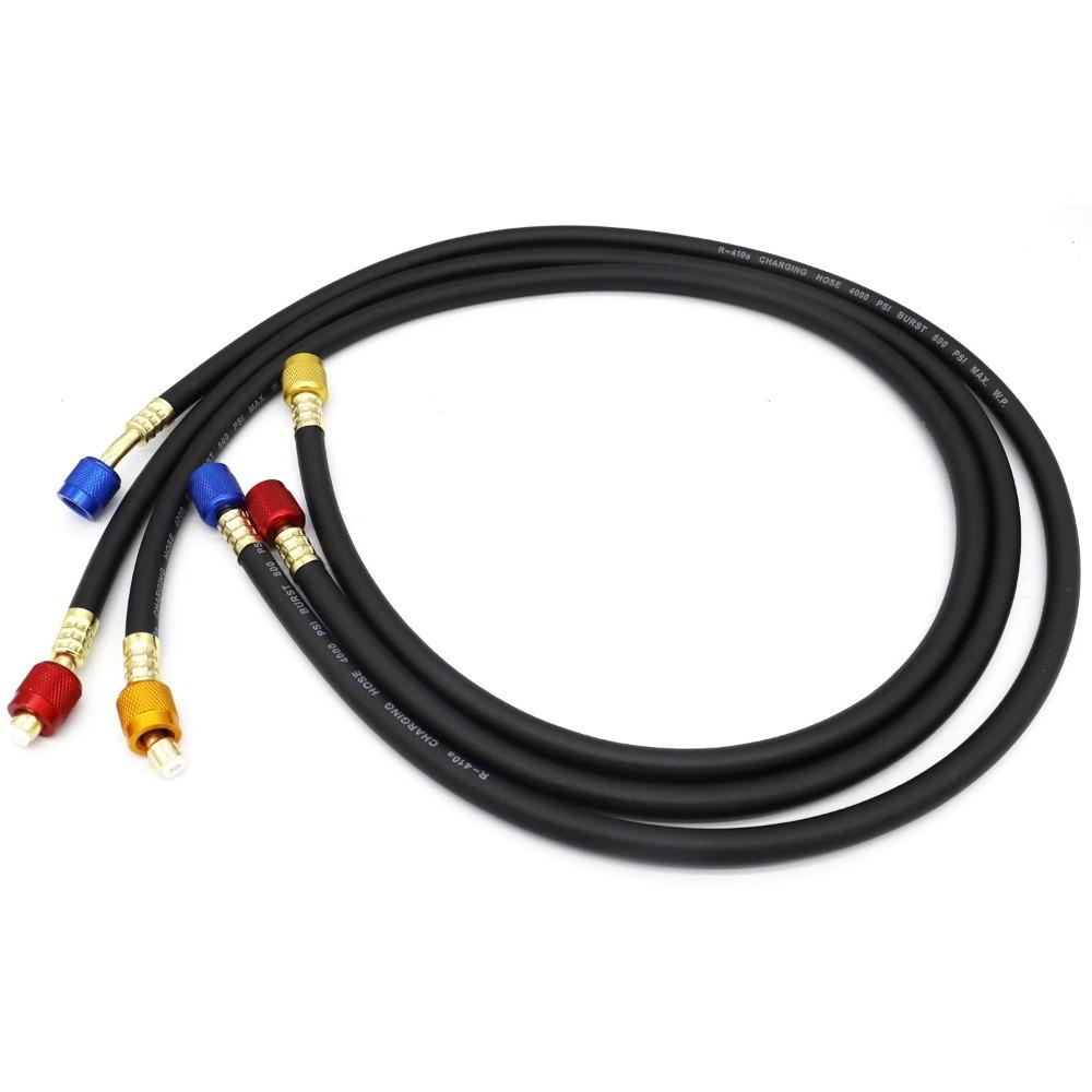1/4 Inch SAE AC Refrigerant Charging Hoses Freon Charging Hose Set Commercial Refrigeration