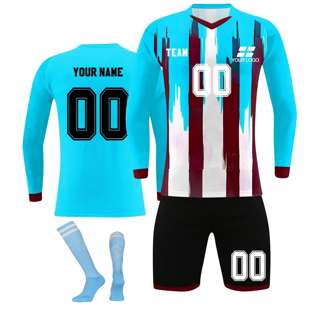 Комплект персонализированных рубашек для мужчин и девочек с именем и номером, футбольные майки на заказ для мальчиков, тренировочный костюм