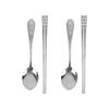 Miffy Stainless Steel Spoon + Chopstick Set, 2 Spoons + 2 Chopsticks