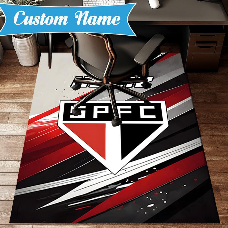 Custom Name SPFC Stars Stripes Rug Game Carpet, Floor Mat for Bedroom Living Room Entryway Rug, Home Decor Idea Gift for Christmas birthday