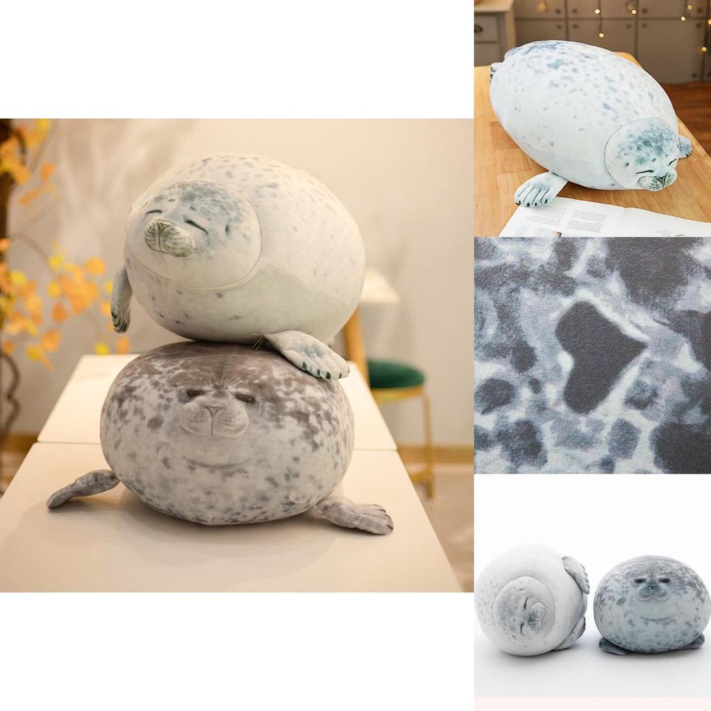 Большая пухлая плюшевая игрушка-тюлень, подушка-животное, мягкая и милая, океанская мягкая кукла, подарок