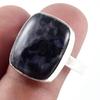 Natural Gabbro Stone Gemstone Handmade 925 Sterling Silver Gift Ring S.9.5 T2a44
