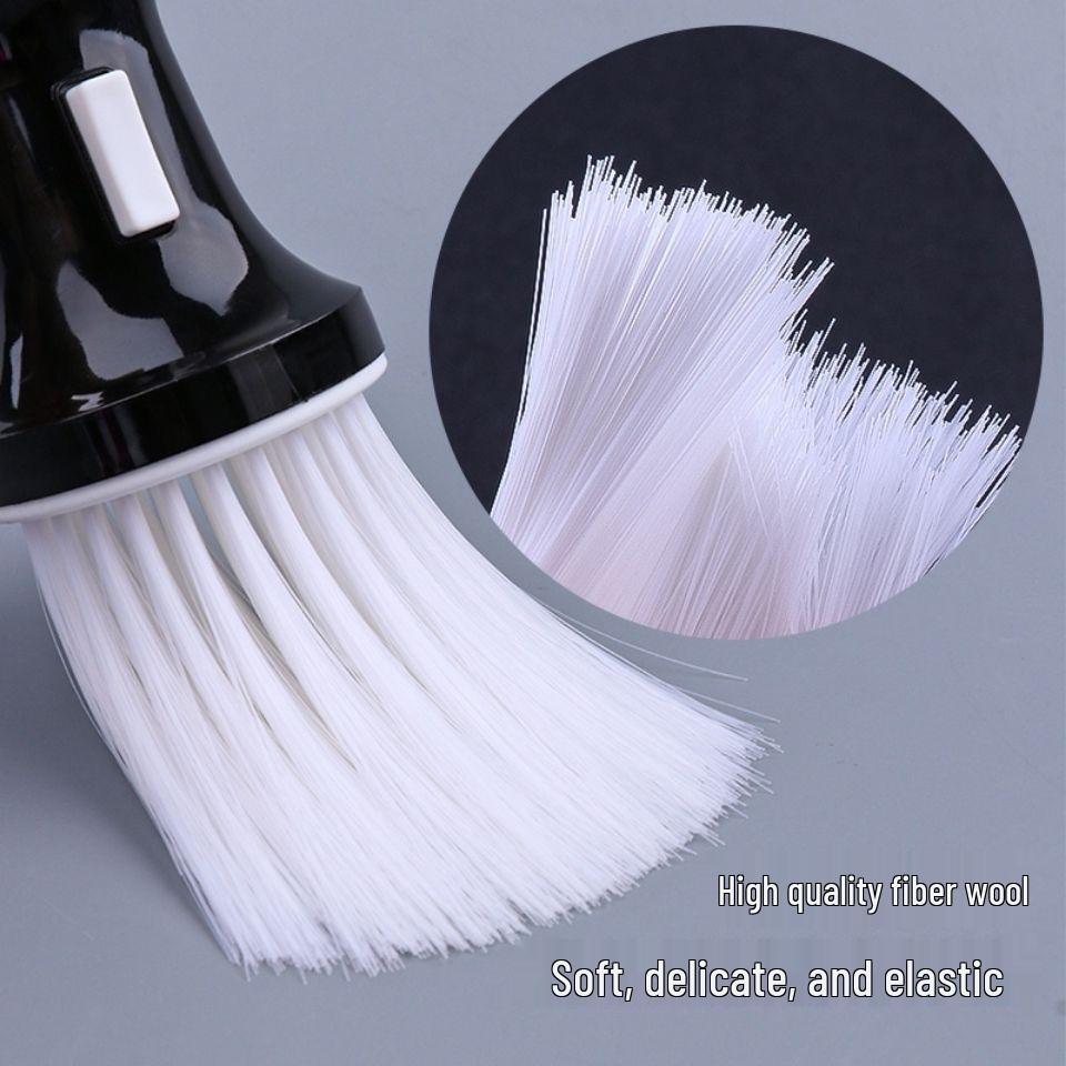 Soft Bristle Neck & Hair Duster Brush with Talcum Powder for Barber Shops & Beauty Salons
