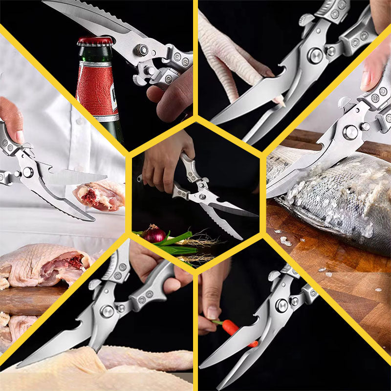 1 шт. Профессиональные кухонные ножницы для куриных костей, кухонные ножницы для резки утки и рыбы, ножницы из нержавеющей стали, чистые кухонные ножницы
