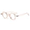 Fashion rice nails personalized square round frame literary flat mirror anti-blue light men and women's new glasses frame tide