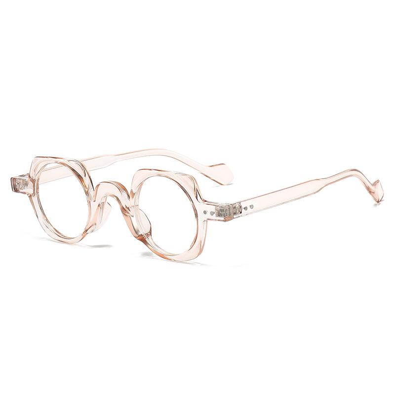 Fashion rice nails personalized square round frame literary flat mirror anti-blue light men and women's new glasses frame tide