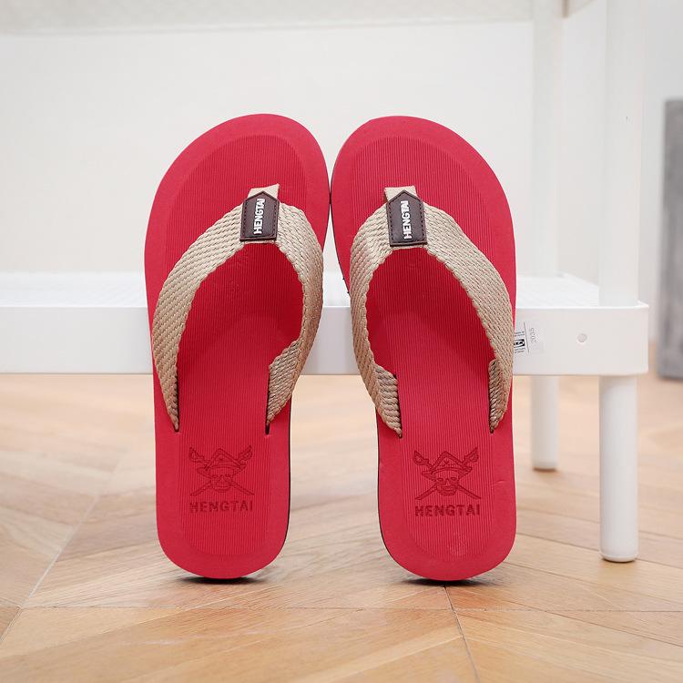 Новые нескользящие пляжные сандалии, модные повседневные тапочки больших размеров, мужские летние шлепанцы с рисунком оленя в елочку, мужские