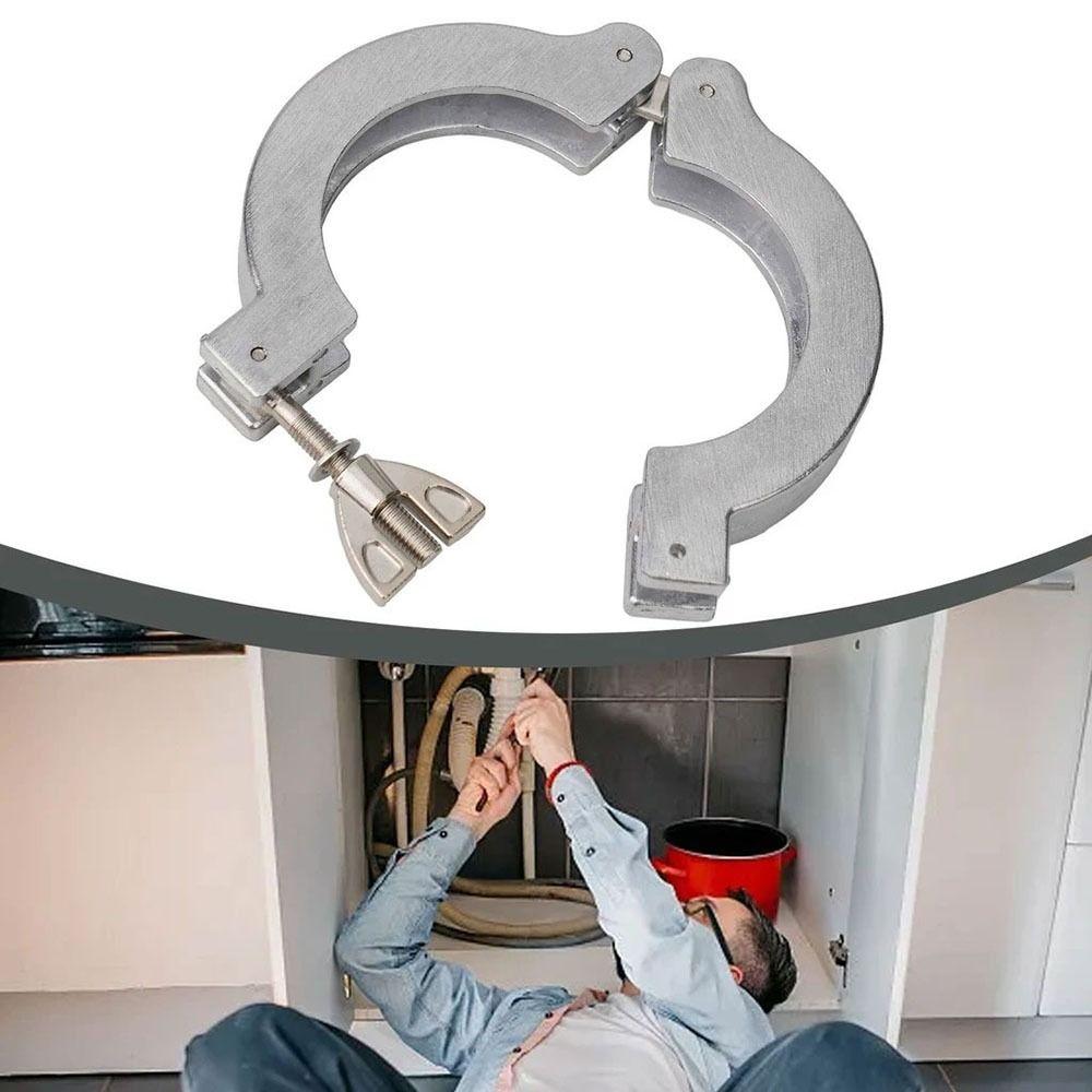 1Pcs New KF16 KF25 KF40 KF50 Vacuum Clamp Aluminum Alloy Double Pin Vacuum Clip Adjustable Three Jig Tube Fitting