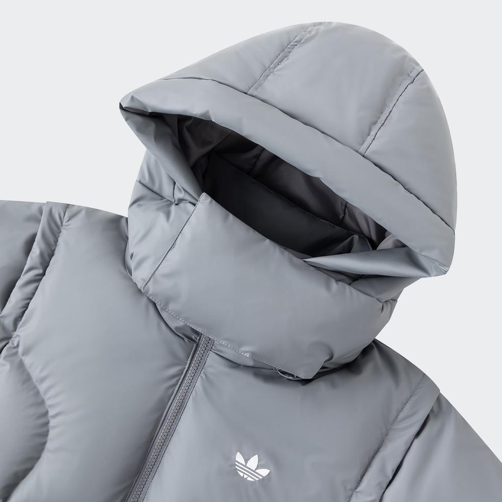Adidas Оригинальная теплая спортивная куртка-пуховик ADC 2 в 1 DJ M со съемным капюшоном, мужские куртки светло-серого цвета JW1365