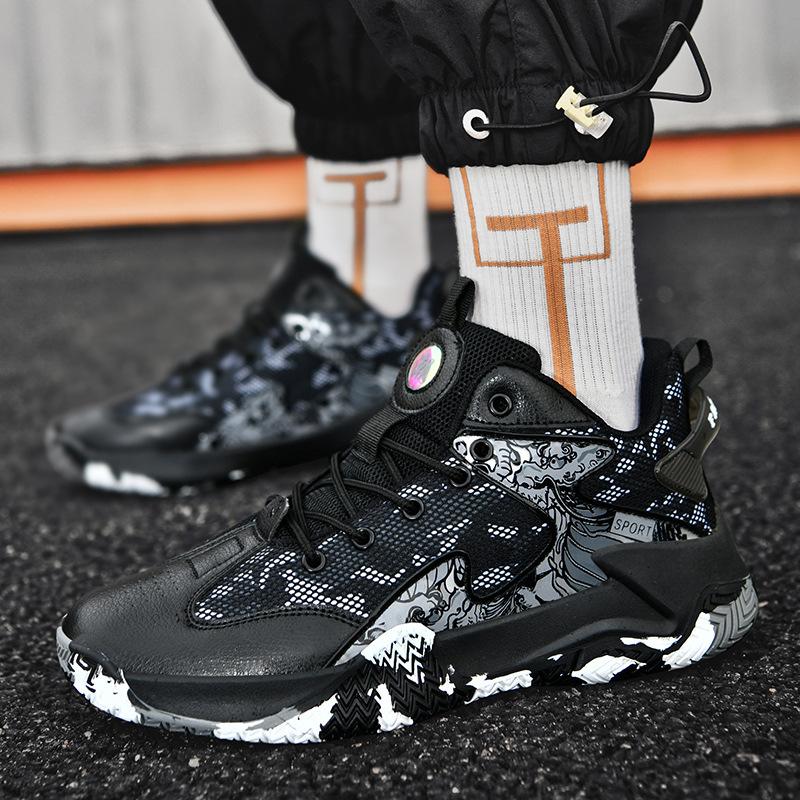 Новые дышащие сетчатые летние нескользящие амортизирующие износостойкие ударопрочные удобные спортивные баскетбольные кроссовки