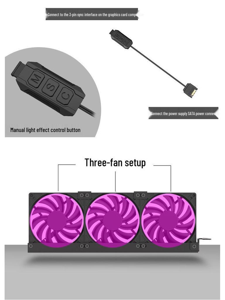 Вентилятор охлаждения видеокарты Zero Degree VC-C270 для слотов PCI
