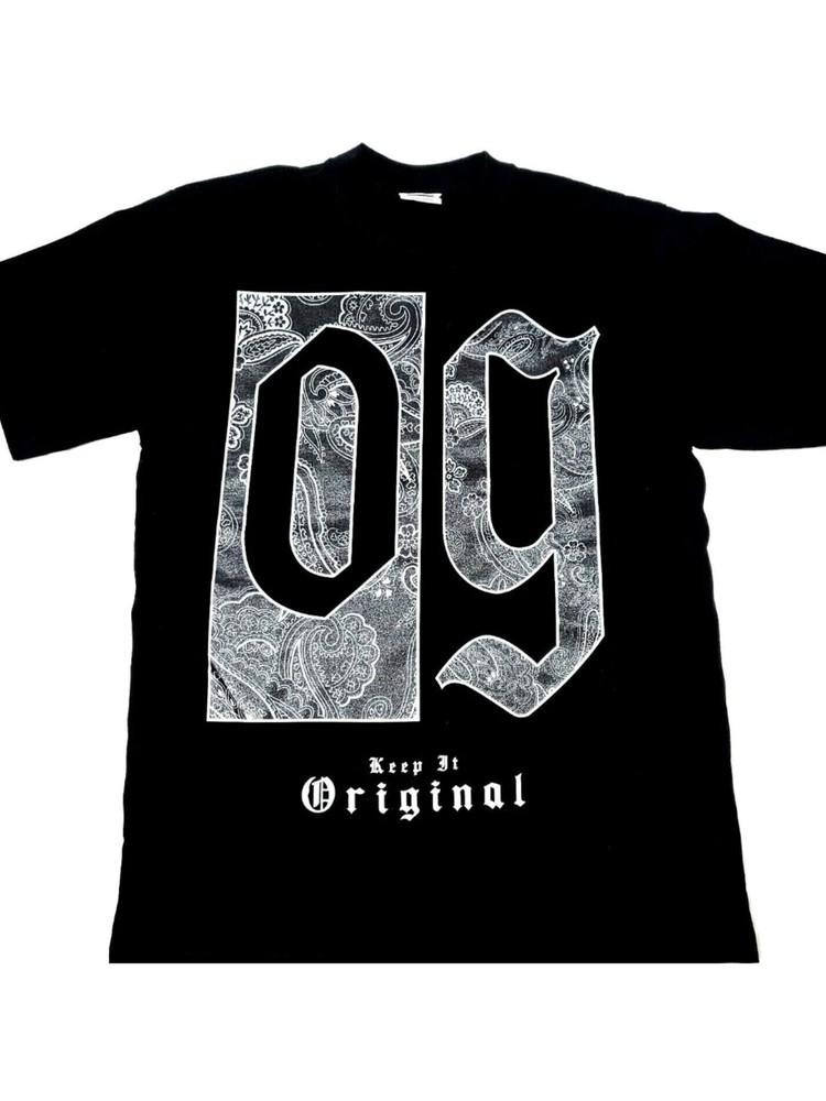 Men039;s Original Gangster T-ShirtOG Urban Streetwear Black Cotton Tee with Whi Unisex T-Shirt