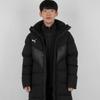 Puma Winter Winter Pre Match Outerwear Long Padded Coat Jumper Jacket Black
