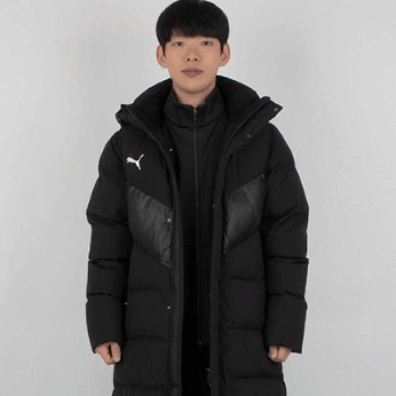 Puma Winter Winter Pre Match Outerwear Long Padded Coat Jumper Jacket Black