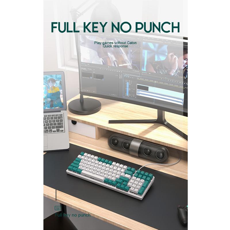 Механическая клавиатура K3, 100 клавиш, игровые клавиатуры для геймеров, игровые клавиатуры с RGB-подсветкой, проводные клавиатуры USB Type-C для настольных ПК