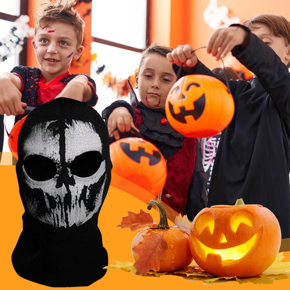 Хэллоуин Маска Привидения на Все Лицо Череп Страшное Привидение Скелет Мотоциклетная Велосипедная Маска-Балаклава для Хэллоуина Косплея Хэллоуин