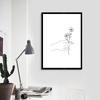 Черно-белые сексуальные женские настенные художественные печати, абстрактные простые линии, холст, живопись, цветочные постеры, фотографии для домашнего декора