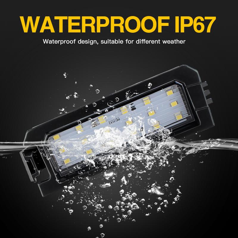 2PCS 12V LED License Number Plate Lights Canbus For Hyundai Venue 20-23 Elantra GT 18-20 i30 16-24 Sonata 18-23 Veloster N 19-22