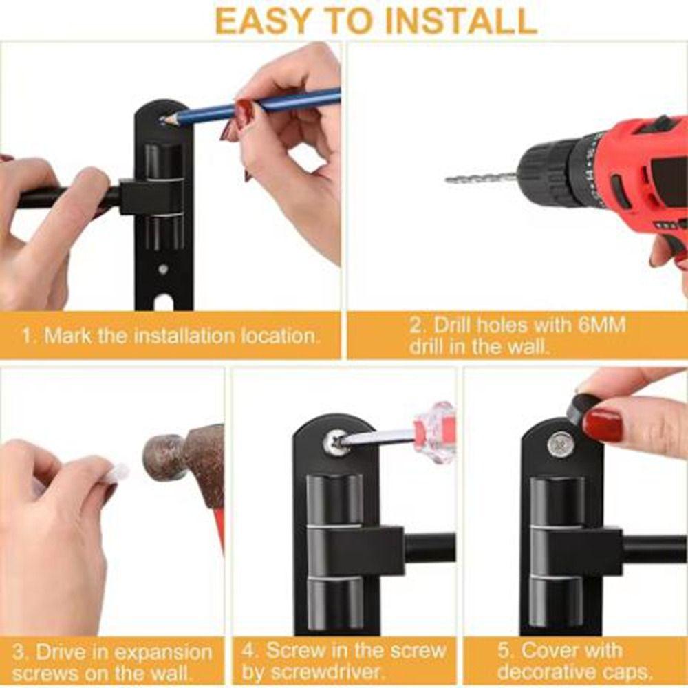 Wall Mounted Motorcycle Helmet Rack Space Aluminum Helmet Display Rack Helmet Holder  Coats