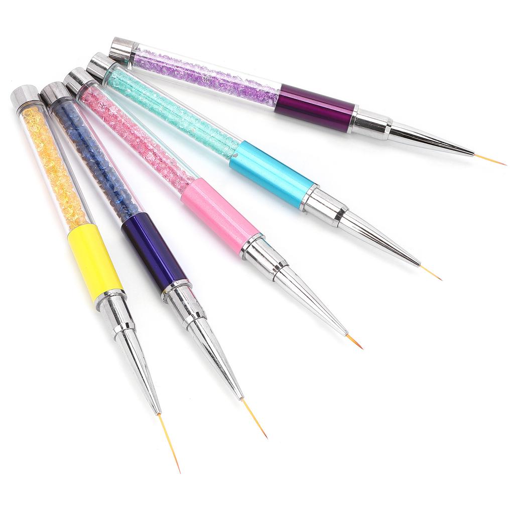 5pcs Nail Art Liner Brushes Manicure Art Point Drill Drawing Painting Brushes Pen