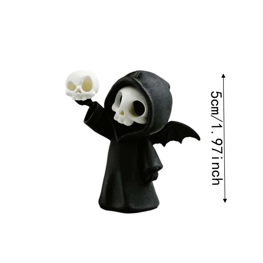 Cute Grim Reaper Toy PLA Halloween Miniature Ghost Desk Statue 3D Printed Doll Bookshelf