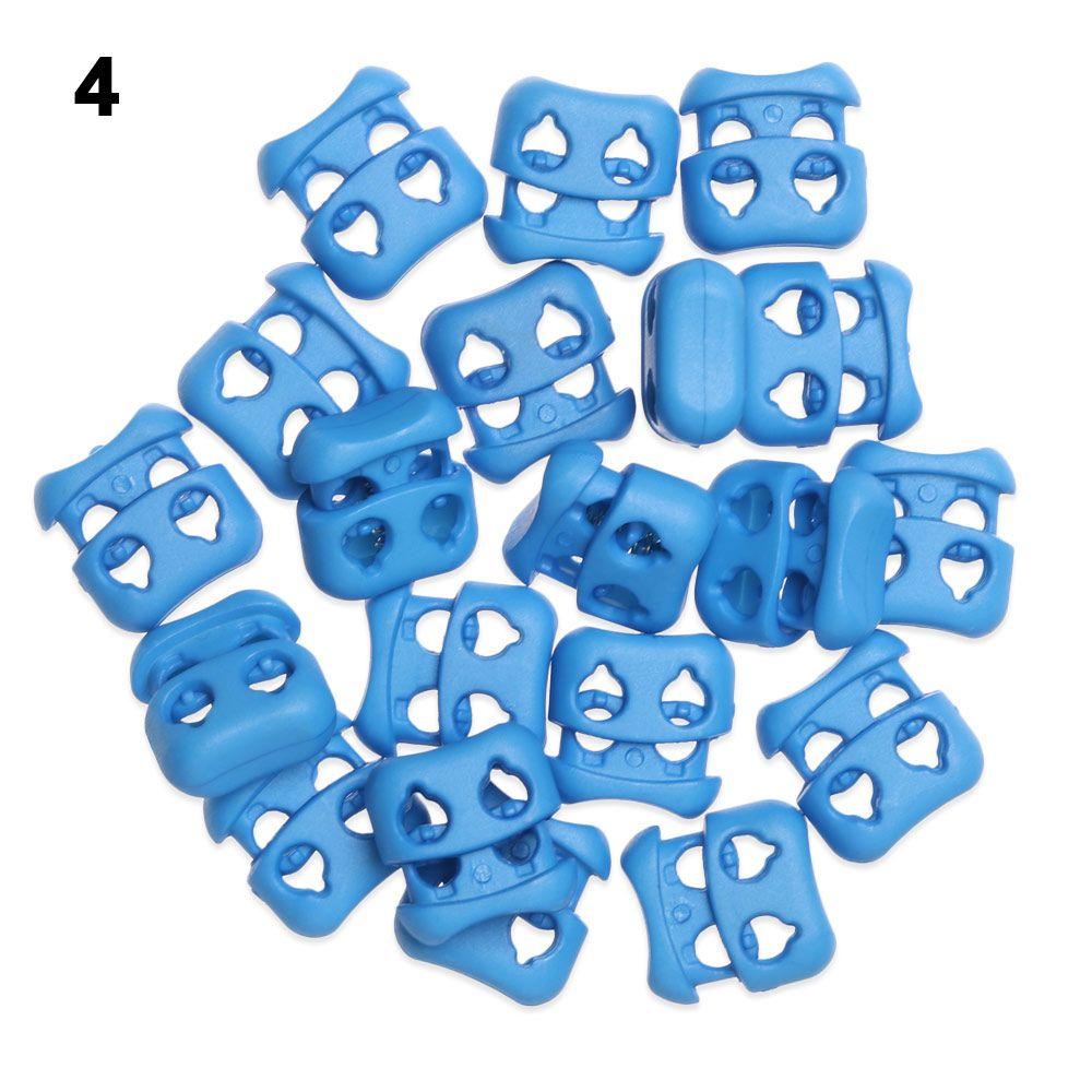 Multi-colors 4mm Bean Toggle Clip Apparel Shoelace Buckle Stopper Cord Lock Sportswear Accessories