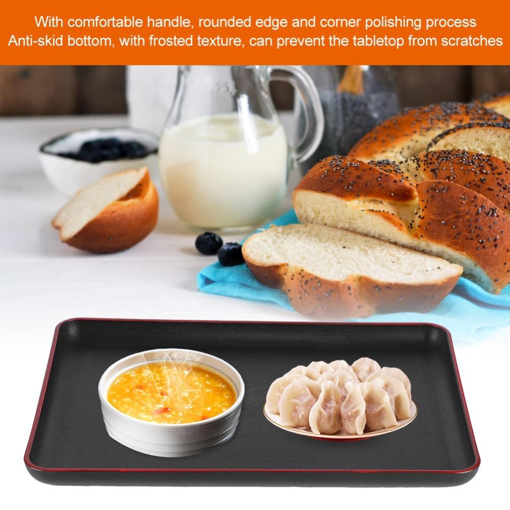 Anti-slip Matte Restaurant Serving Tray Rectangular Overall Cafe Plate Hotel Table Service