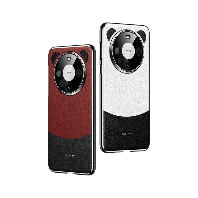 Подходит для чехла для телефона Huawei Mate70pro, Mate60 Panda Ear 50/40 Противоударный Полностью кожаный чехол