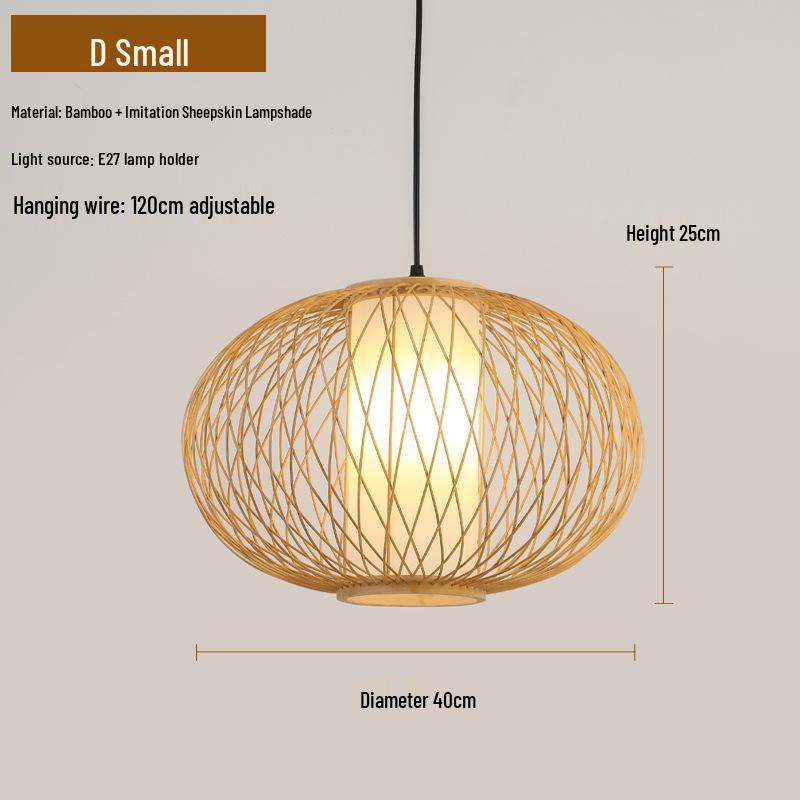 Retro Zen Bamboo Weaving Pendant Lamp for Restaurants & Teahouses