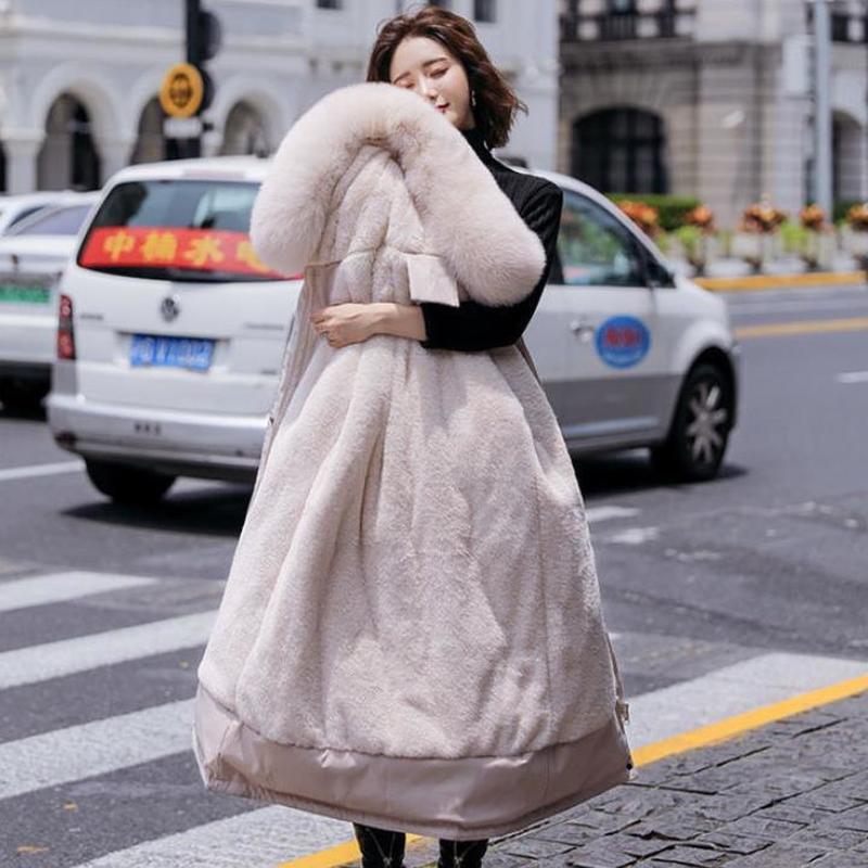 Зимняя новая женская бархатная куртка средней длины со свободным коленом и хлопковой подкладкой, модная куртка с капюшоном