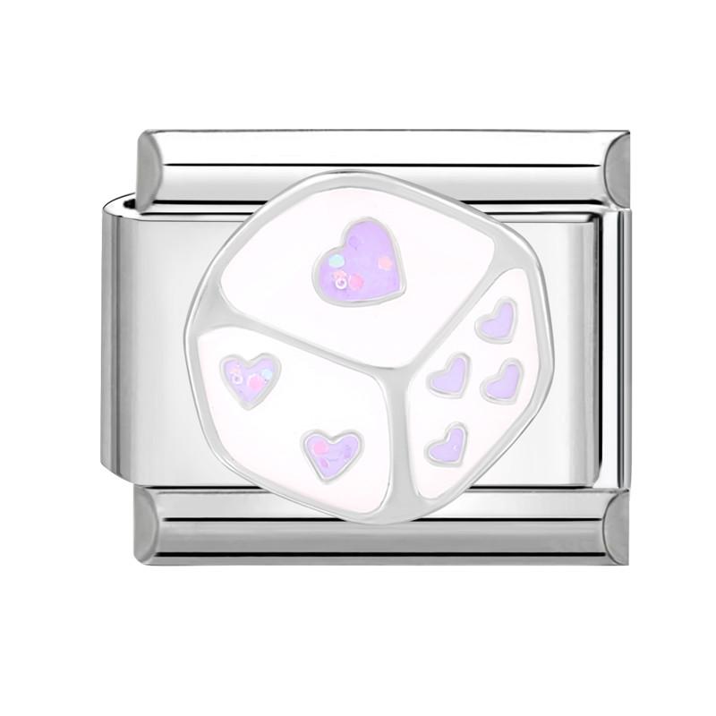 Модные цветы Глаза дьявола Сердце Бабочка Вишня Итальянские шармы из нержавеющей стали Подходят для браслета 9 мм Циркон DIY Изготовление Подарки