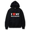 2024 I Love My Boyfriend Girlfriend Printed Hoodie Couple Fashion Sports Shirt Harajuku Casual Top