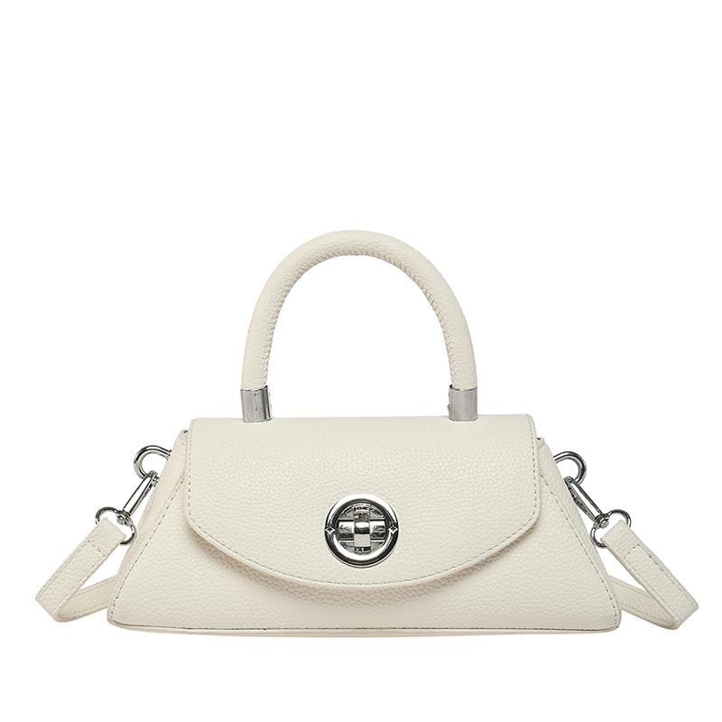 Популярная простая темпераментная высококлассная трапециевидная портативная маленькая квадратная сумка с узором личи, повседневная универсальная сумка-мессенджер в зарубежном стиле