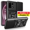 Чехол-слайдер для камеры для Oneplus 15, чехол с кольцом-подставкой, полная защита, противоударный чехол для телефона