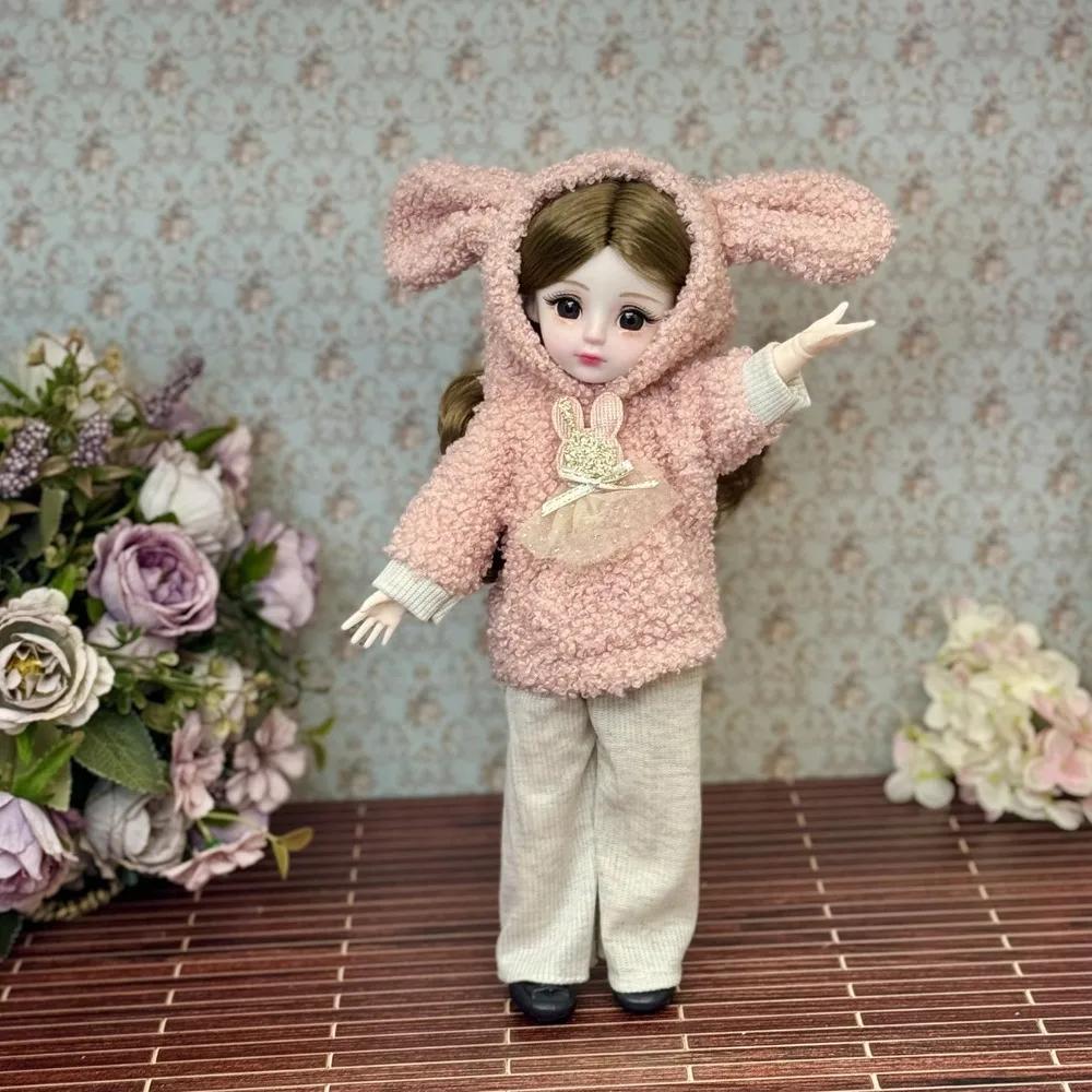 Dressing Doll With Clothes 30Cm Bjd Doll Dress Up 3D Eyes Removable Joints Doll Colorful 16 Bjd 16 Bjd Dolls Girls Gifts